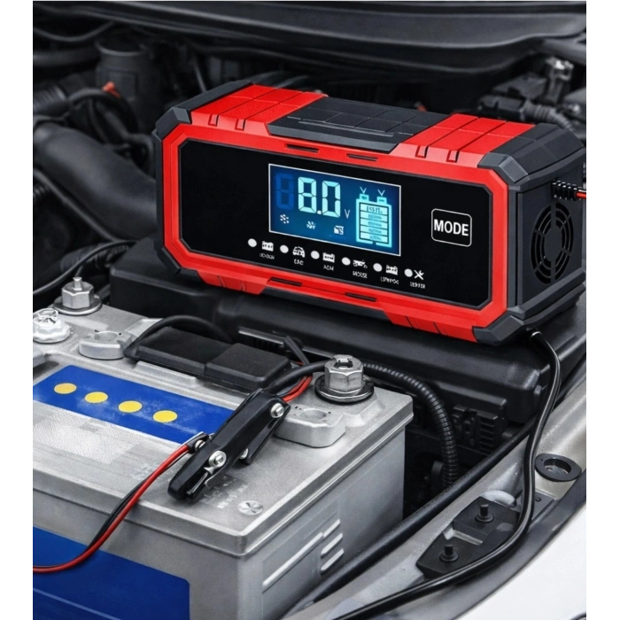 Akü Şarj ve Onarım Cihazı - 12V 15A-24V 8A Otomatik Seçim Dijital Ekran