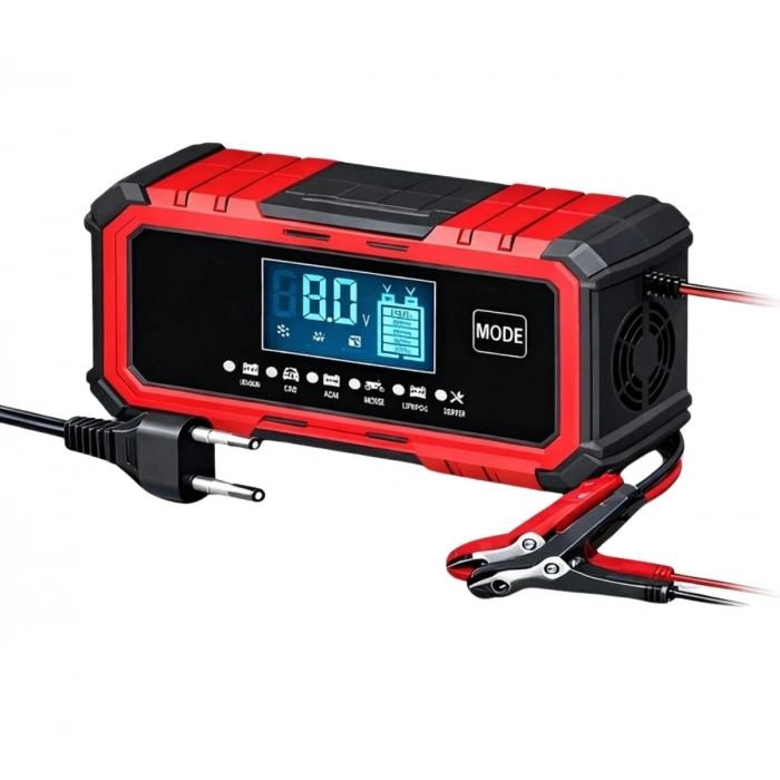 Akü Şarj ve Onarım Cihazı - 12V 15A-24V 8A Otomatik Seçim Dijital Ekran