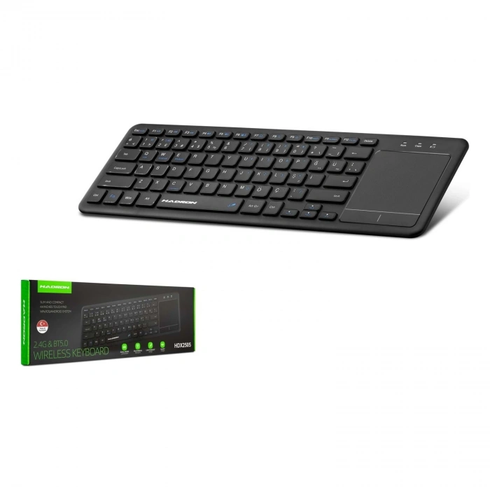 Hadron HDX2505 BLUETOOTH + WIRELESS KLAVYE + TOUCH PAD Q SİYAH