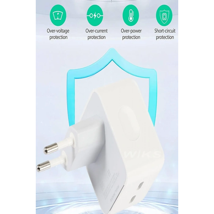 Apple Uyumlu 35 W Çift Usb-C Bağlantı Noktalı Şarj Adaptörü Hızlı Ikili Şarj