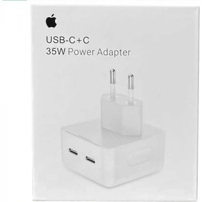 Apple Uyumlu 35 W Çift Usb-C Bağlantı Noktalı Şarj Adaptörü Hızlı Ikili Şarj