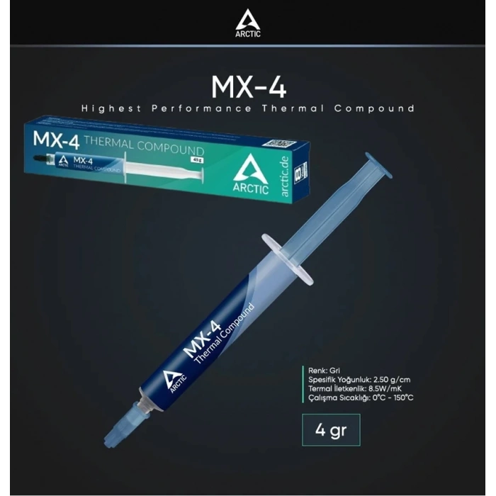 Arctıc Mx-4 4g Spatulalı Yüksek Perf. Termal Macun