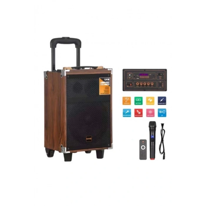 B-Q12 - 12 inch 9000w Subwoofer Kablosuz Mikrofon