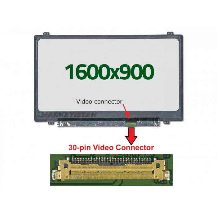 B140RTN03.0 HW6A 14 Ekran 30 Pin Slim Led Panel 1600x900 320mm