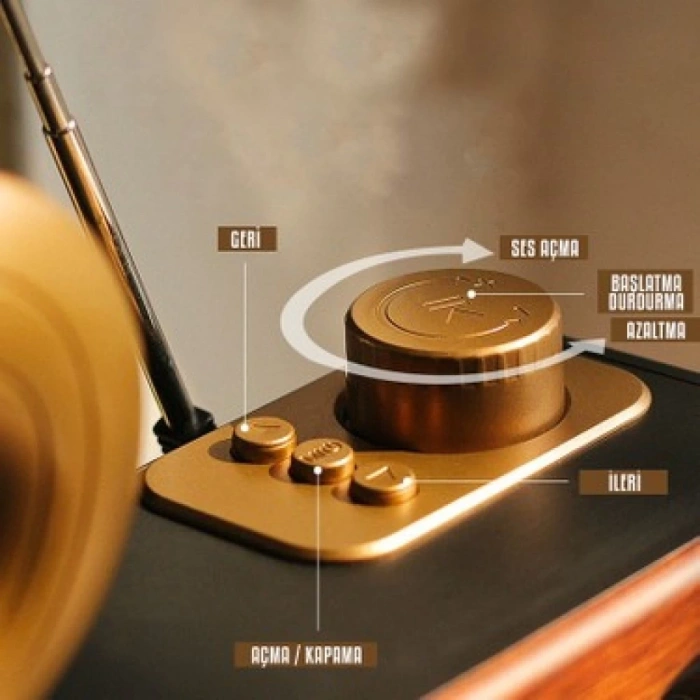 B6 AHŞAP GRAMAFON BLUETOOTH RADİO HOPARLÖR