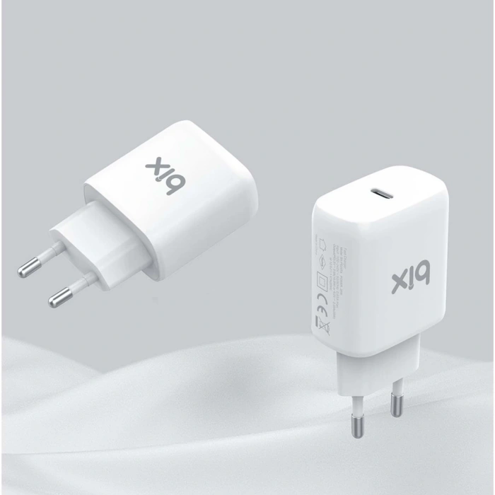Bix BX-PD25TA 25W Hızlı Şarj / PD Port iPhone / Samsung / Android Uyumlu Seyahat Şarjı Adaptörü