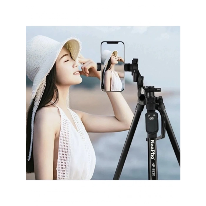 Blic 8830 150 cm Tripod Çantalı Bluetooth Kumandalı Profesyonel Telefon ve Fotoğraf Makinesi Tutucu