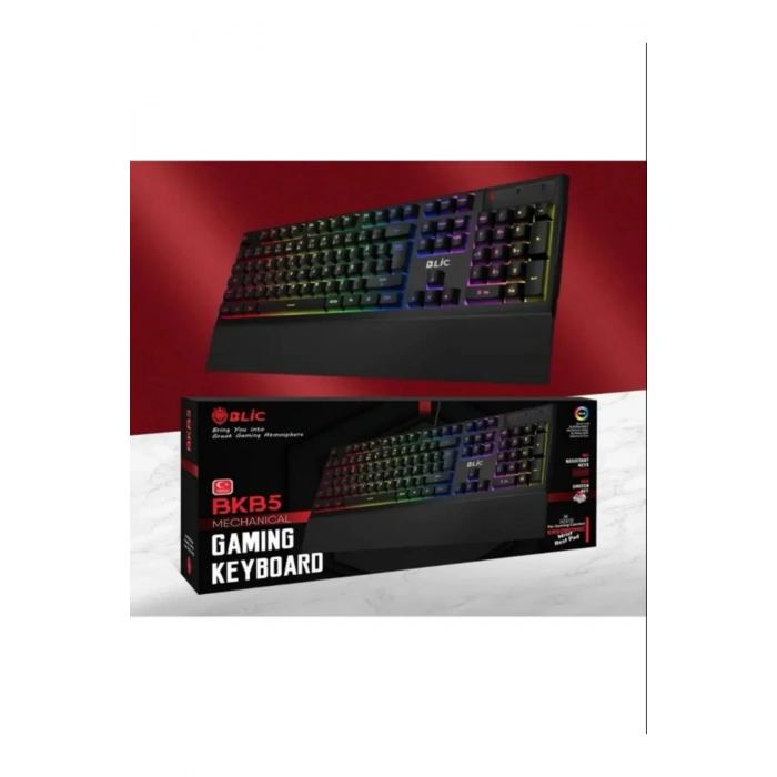 Blic Bkb5 Red Switch Kablolu Türkçe Q Gaming Rgb Oyuncu Mekanik Klavye BKB5