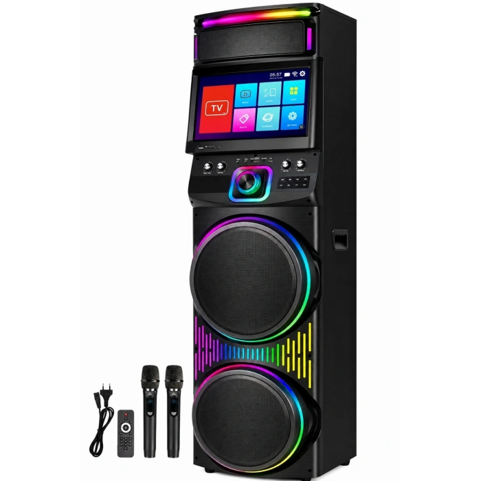 Blic BLS-82 Akıllı LED Ekranlı Parti Hoparlörü 12 Inç RGB Taşınabilir Bluetooth Ses Sistemi