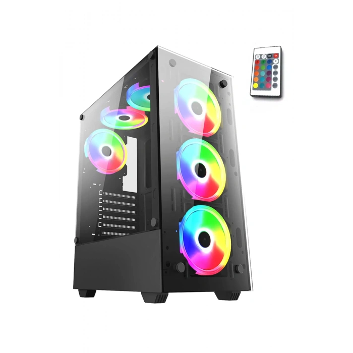 Blueforce Stronger Kumandalı 6x120mm Fanlı Rgb Gaming Oyuncu Kasası Mid Tower Psusuz