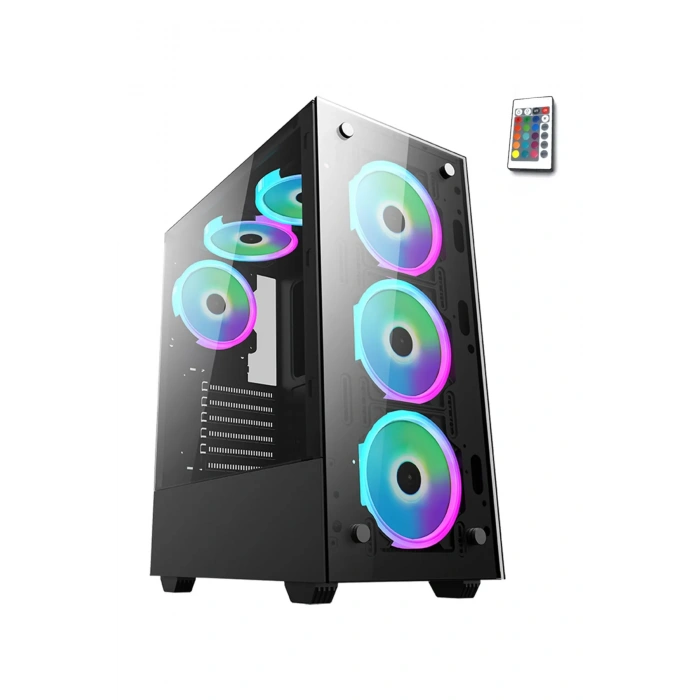 Blueforce Stronger Kumandalı 6x120mm Fanlı Rgb Gaming Oyuncu Kasası Mid Tower Psusuz