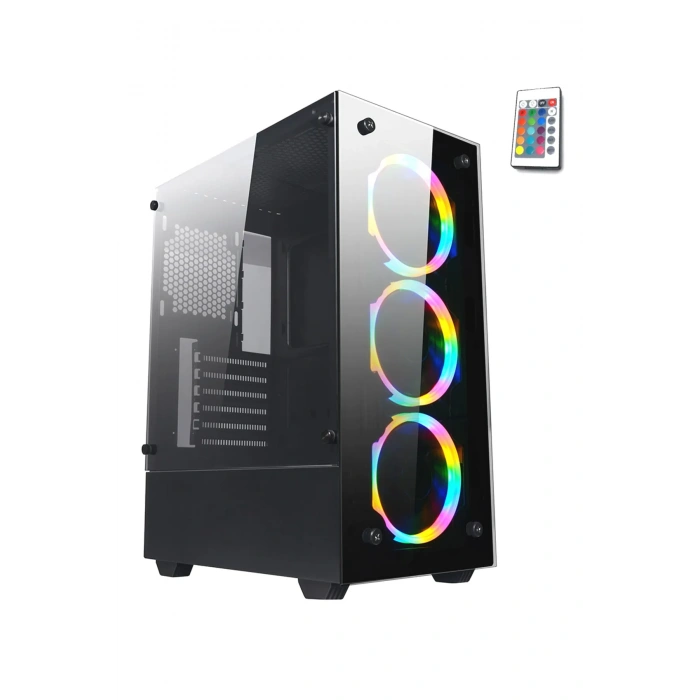 Blueforce Stronger Kumandalı 6x120mm Fanlı Rgb Gaming Oyuncu Kasası Mid Tower Psusuz