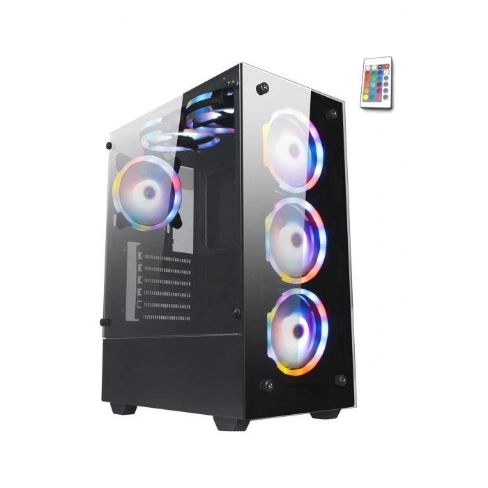 Blueforce Stronger Kumandalı 6x120mm Fanlı Rgb Gaming Oyuncu Kasası Mid Tower Psusuz