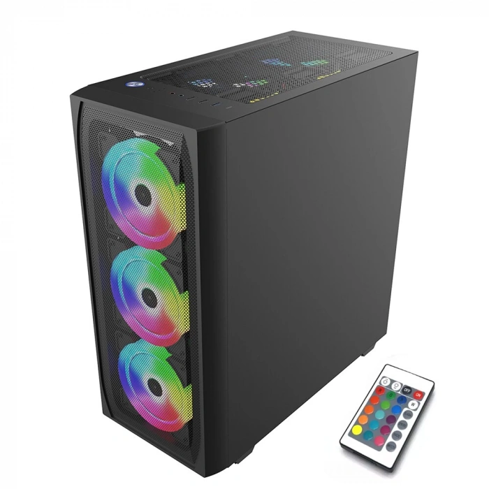 Blueforce Ultimate Kumandalı 6x120mm Fanlı Rgb Gaming Oyuncu Kasası Mid Tower Psusuz