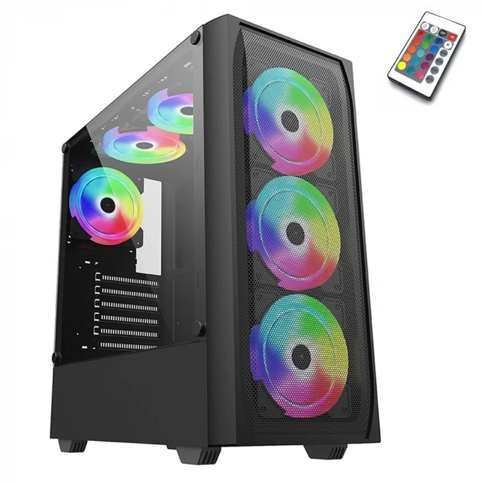 Blueforce Ultimate Kumandalı 6x120mm Fanlı Rgb Gaming Oyuncu Kasası Mid Tower Psusuz