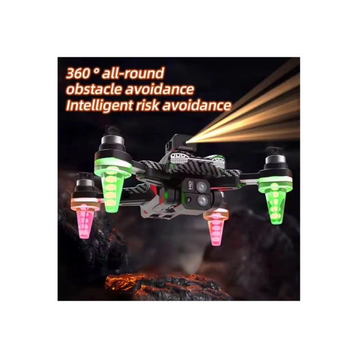 C19S Drone 360 Derece Engel Kaçınma Karbon Fiber Drone Wifili 1080P Çözünürlüklü
