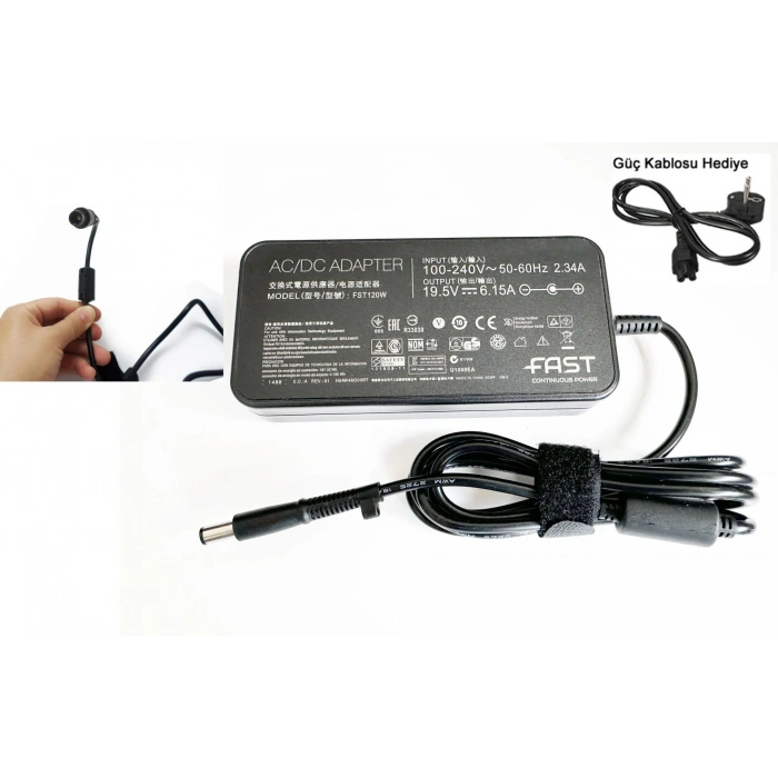 Casper Excalibur 19.5V 6.15A 120w G650 G670 G850 G770 Adaptör Şarj Cihazı