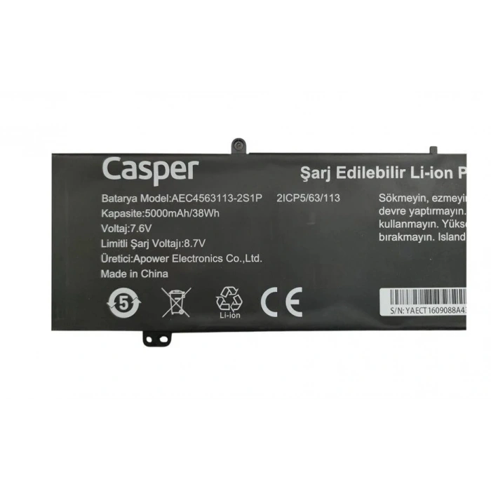 Casper Nirvana X600 X700 Orijinal Batarya AEC4563113-2S1P