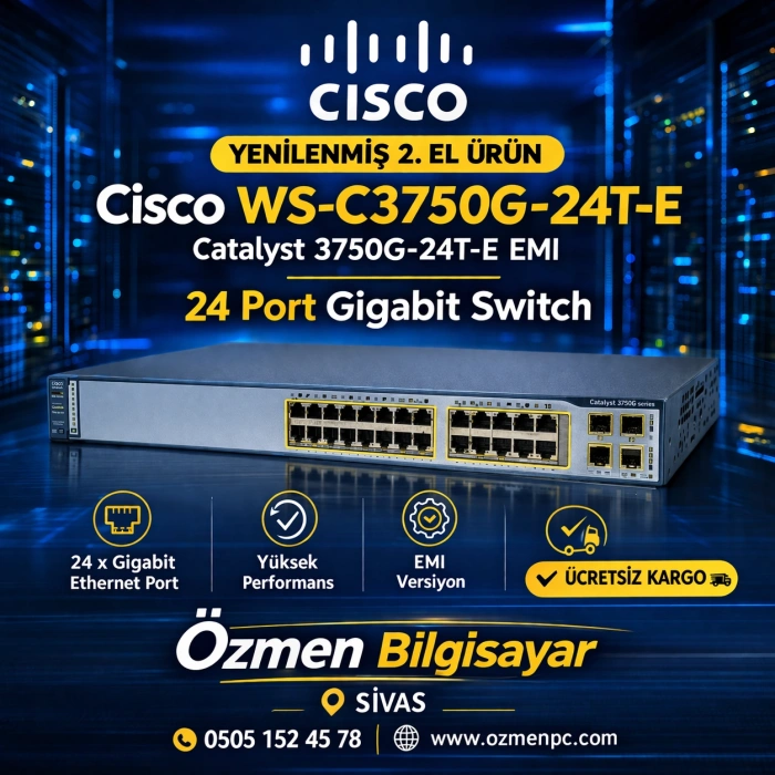 Cisco WS-C3750G-24T-E Catalyst 3750G-24T-E EMI 24 Port Gigabit