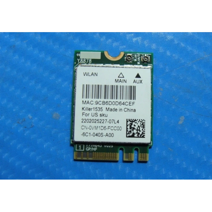 Dell Alienware 15 R3 Orijinal Kablosuz WiFi Kartı