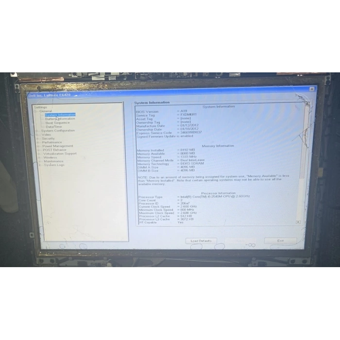 Dell Latitude E6420 On Board Notebook Anakart LA-6591P