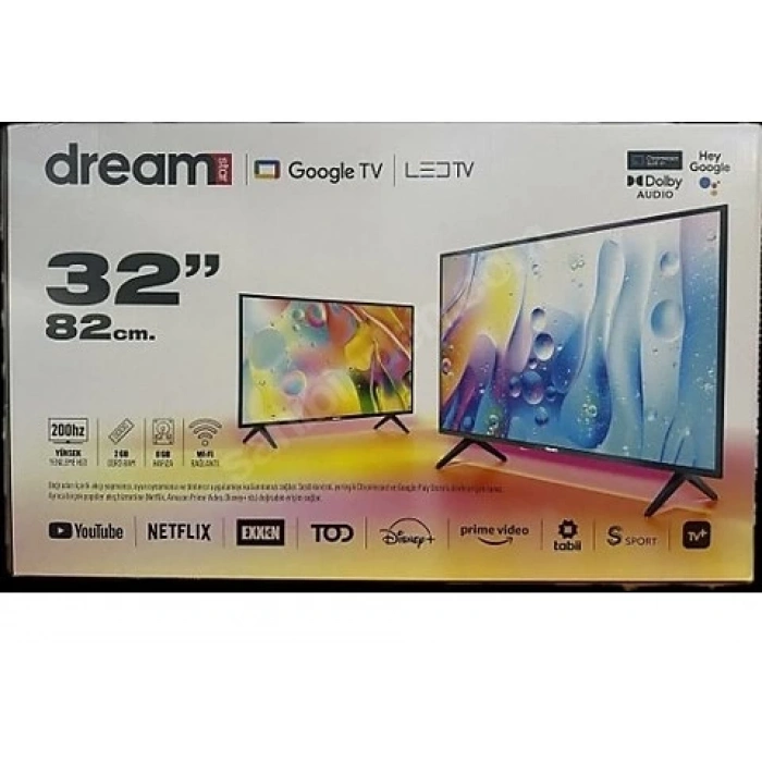 DREAMSTAR 32” (82cm Ekran) Uydu Alıcılı Led TV