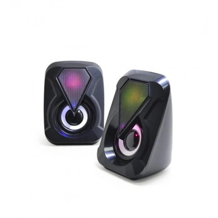 E-1053 Telefon Bilgisayar Tablet Uyumlu RGB Stereo Usb Hoparlör