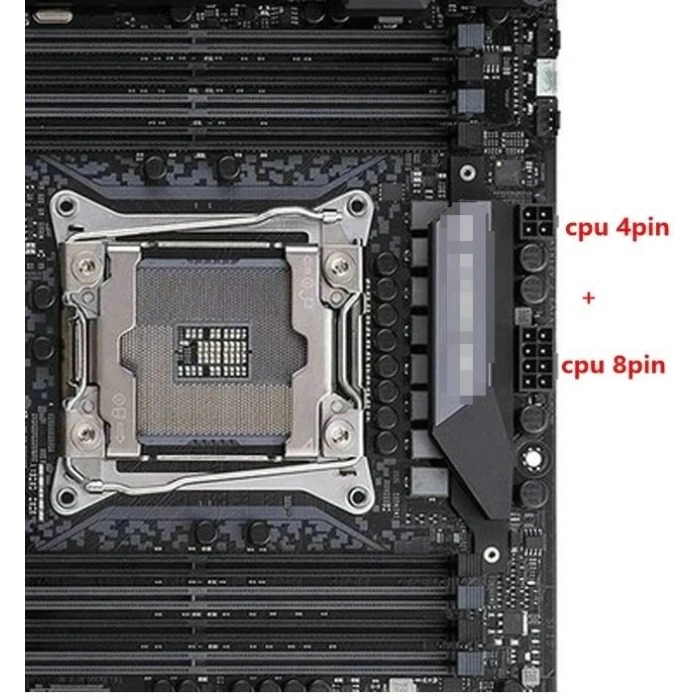 EPS 12V CPU Dişi To ATX 8+4 Pin Power Supply Çevirici Dönüştürücü Adaptör Kablosu