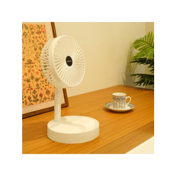 Everest Efn-605 Vantilatör Usb Şarjlı 800Mah 18Cm Beyaz