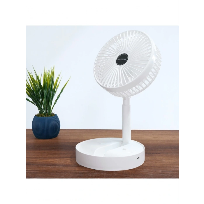 Everest Efn-605 Vantilatör Usb Şarjlı 800Mah 18Cm Beyaz