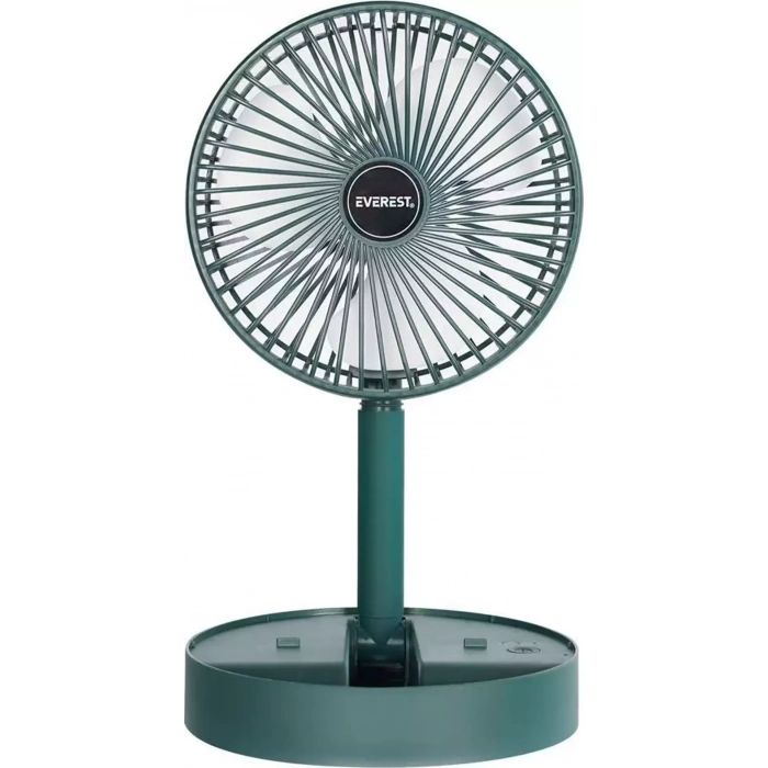Everest Efn-605 Vantilatör Usb Şarjlı 800Mah 18Cm Yeşil