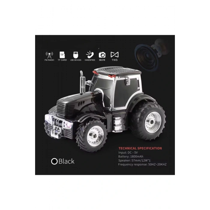 Traktör Görünümlü Usb Bluetooth Radyo Müzik Çalar Everton Rt-1973