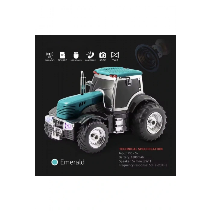 Traktör Görünümlü Usb Bluetooth Radyo Müzik Çalar Everton Rt-1973