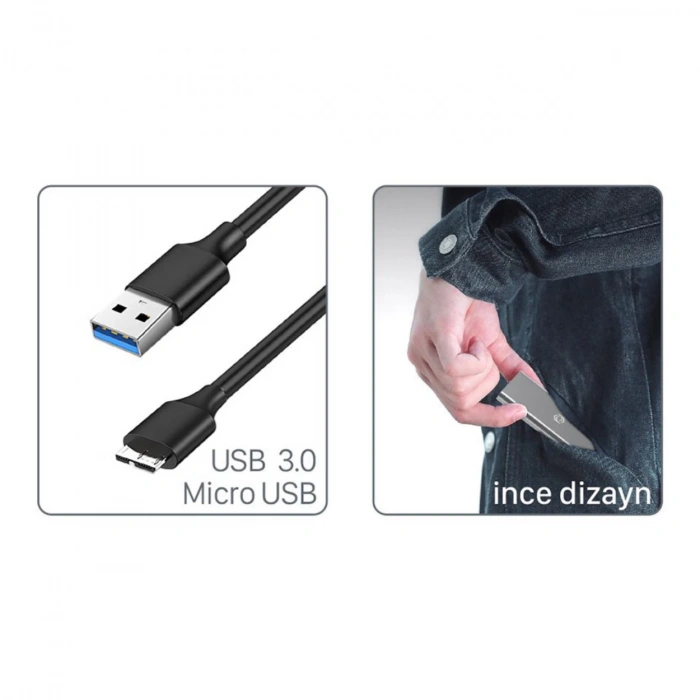 Frisby FHC-M2310 M.2 NGFF SSD USB 3.0 Aliminyum Harddisk Kutusu