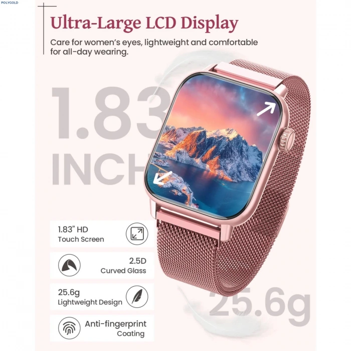 G39 Bayan Akıllı Saat 3 Kordonlu Küpe Yüzük Bileklik Hediyeli