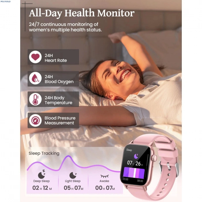 G39 Bayan Akıllı Saat 3 Kordonlu Küpe Yüzük Bileklik Hediyeli