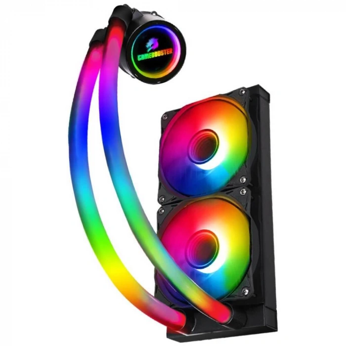 GAMEBOOSTER INFINITY 240BE ARGB FAN 2x12CM INTEL 1700P/AM5 UYUMLU SIVI SOGUTUCU