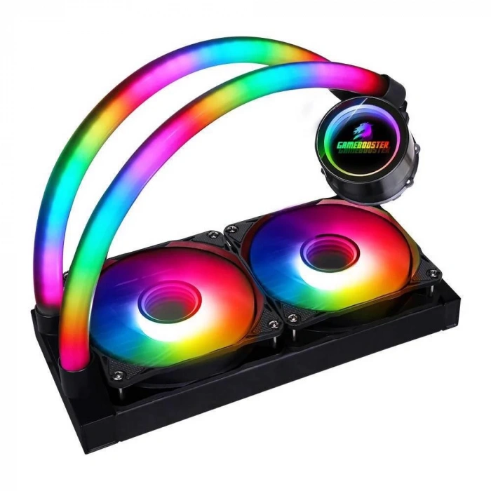 GAMEBOOSTER INFINITY 240BE ARGB FAN 2x12CM INTEL 1700P/AM5 UYUMLU SIVI SOGUTUCU