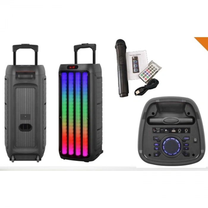 GY-5053 8X2 16 IŞIKLI RGB FM/SD/USB BLUETOOTH KABLOSUZ MİKROFONLU KUMANDALI MÜZİK KUTUSU