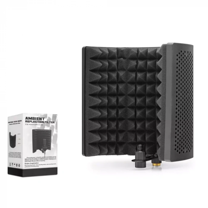 Hadron G1 Mikrofon İzole Paneli - Vokal ve Podcast İçin Ses Yansıma Önleyici Kalkan