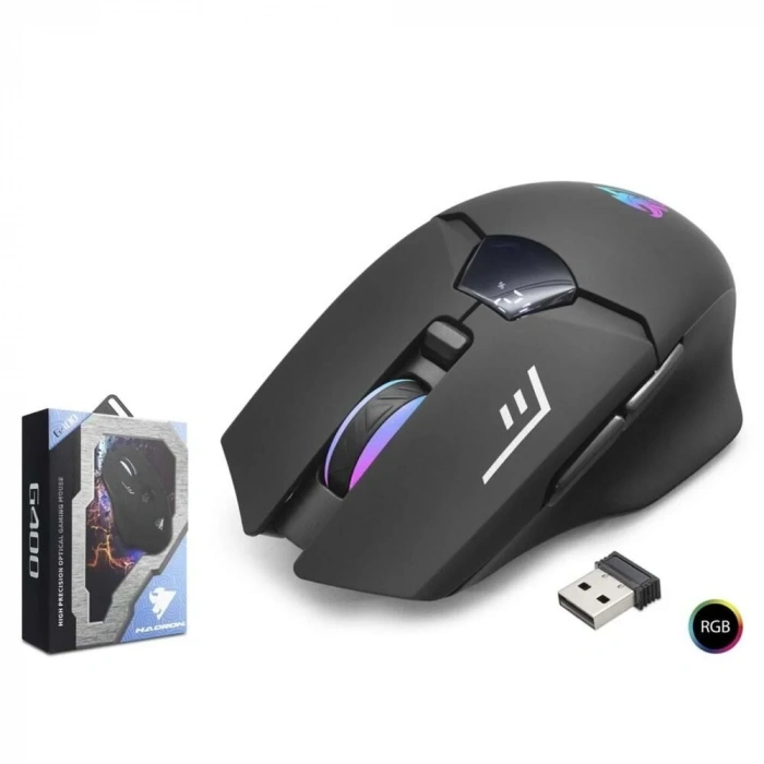Hadron G400 Bluetooth Oyuncu Mouse Type-C Port Şarjlı + Ekran Göstergeli Rgb 1600Dpi