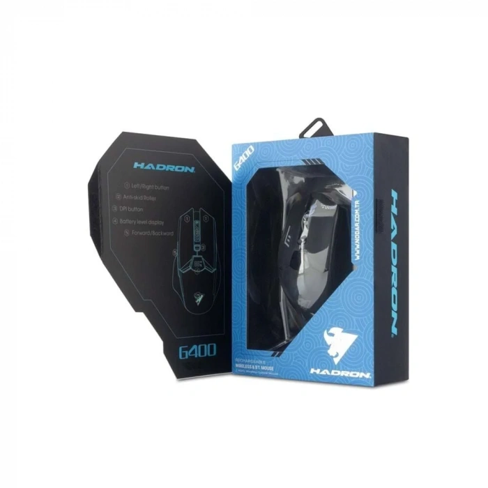 Hadron G400 Bluetooth Oyuncu Mouse Type-C Port Şarjlı + Ekran Göstergeli Rgb 1600Dpi
