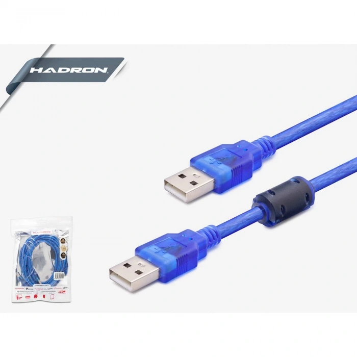 HADRON H4346 KABLO USB TO USB 3MT TRANSPARENT