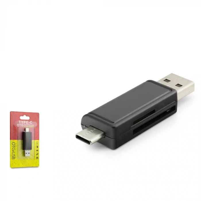 Hadron Hdx7026 Card Reader Usb + Type-C Micro Sd Siyah
