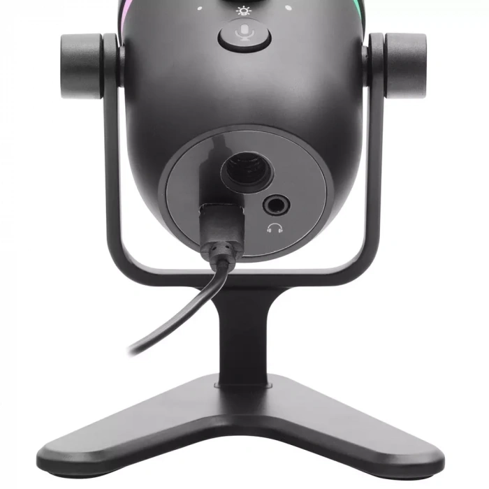 Hadron Me5 Profesyonel Çift Modlu RGB Yayıncı Mikrofonu 192kHz/24Bit USB Siyah