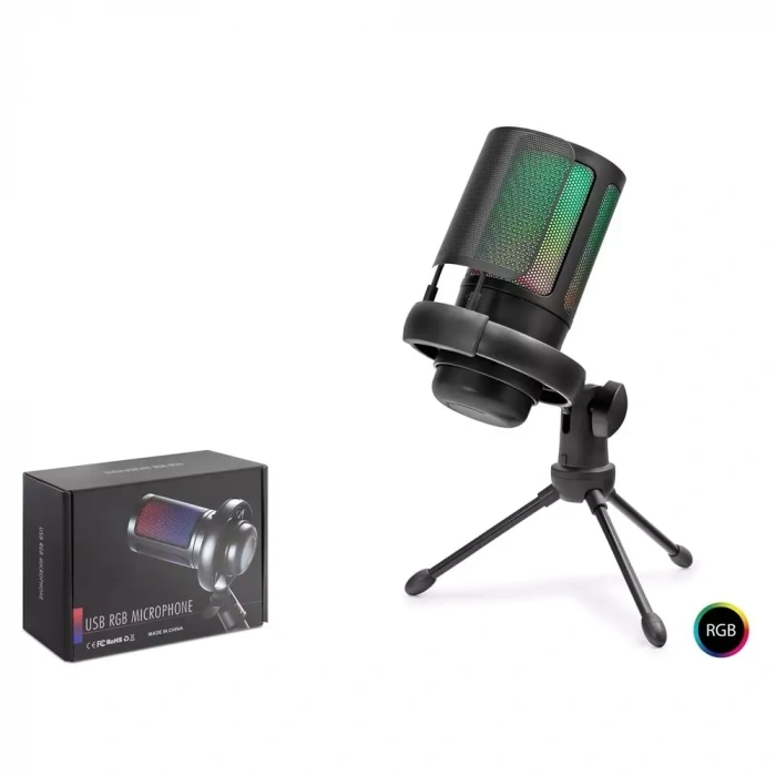 Hadron Me6S Profesyonel RGB Gaming Mikrofon 192kHz/24Bit USB Type-C Bağlantılı