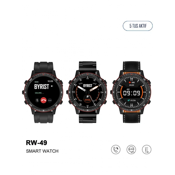Haino Teko Rw-49 Super Amoled Ekran 49MM 3 Kordon Ultimate Akıllı Saat
