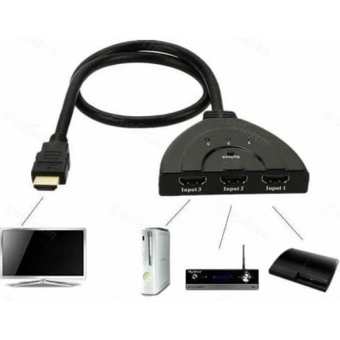 Hdmi Çoklayıcı Switch 3 Port Çoğaltıcı