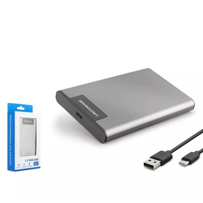 Hdx1782 Hdd Kutu Type-C3.1 Alüminyum Rgb 2.5 (Chip Rtl9201R) Silver