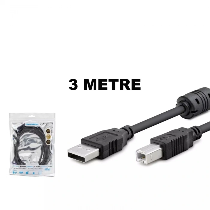 HDX7506 USB PRINTER KABLOSU 3M SİYAH